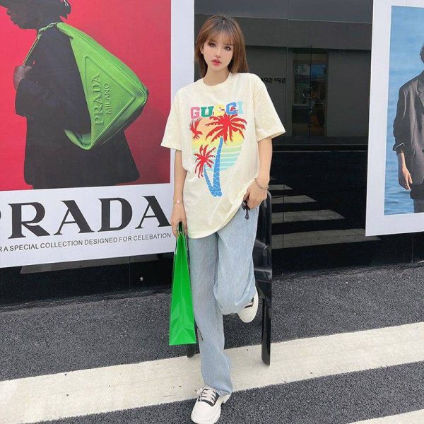 一目惚れ♪グッチ ヤシ コットン Tシャツ 偽物 guo68402 - 画像 (2)