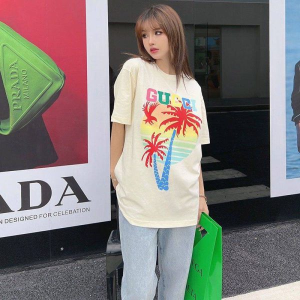 一目惚れ♪グッチ ヤシ コットン Tシャツ 偽物 guo68402 - 画像 (3)