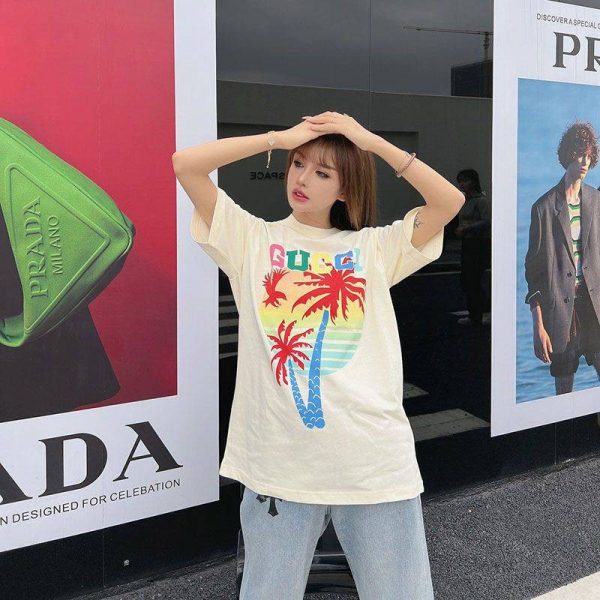 一目惚れ♪グッチ ヤシ コットン Tシャツ 偽物 guo68402 - 画像 (7)