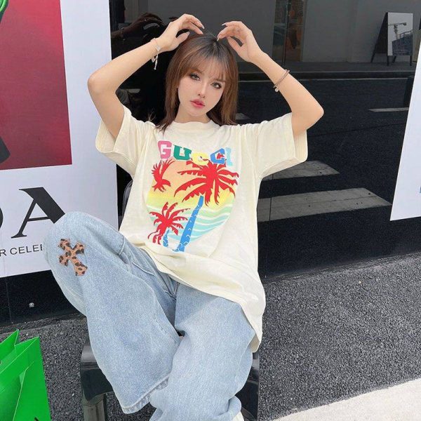 一目惚れ♪グッチ ヤシ コットン Tシャツ 偽物 guo68402 - 画像 (8)