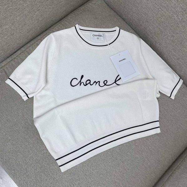 送料込シャネル ロゴTシャツ スーパーコピー shv47892 - 画像 (5)