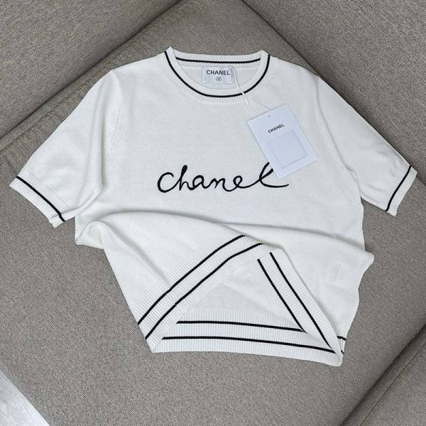 送料込シャネル ロゴTシャツ スーパーコピー shv47892 - 画像 (6)