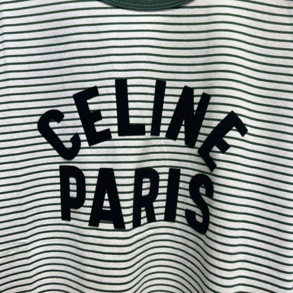 稀少セリーヌ PARIS ストライプ Tシャツ 偽物/ コットンジャージー Cec25481 - 画像 (3)