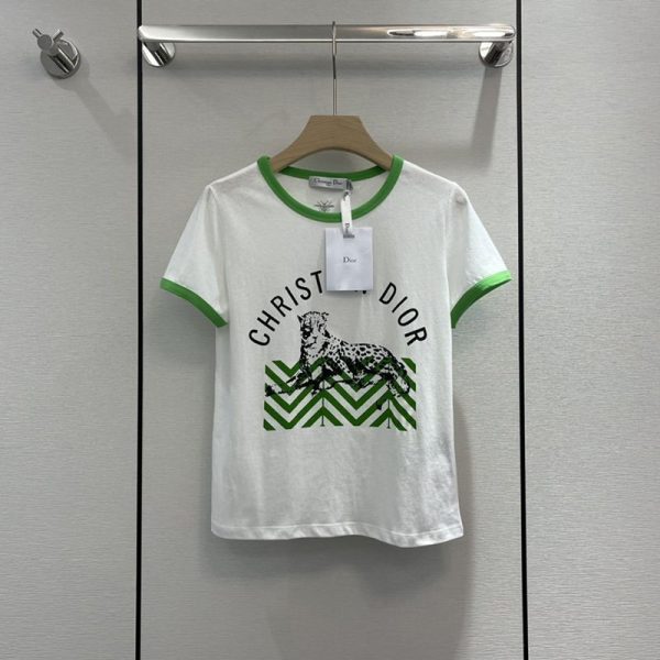 希少色新作2022SSディオール シグネチャー入り Tシャツ 偽物 223T18A4499X4804 - 画像 (4)