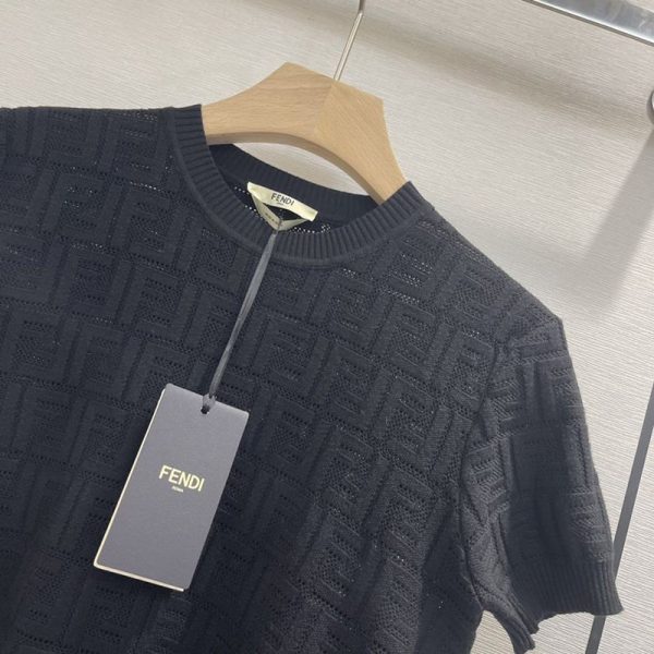春もの新作【フェンディ】Tシャツ クルーネック 半袖 FFロゴ コットン コピー feq42525 - 画像 (3)