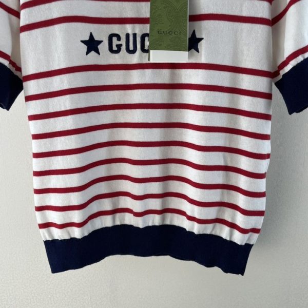 【日本未発売】グッチ ストライプ コットン 半袖 Tシャツ スーパーコピー guw08454 - 画像 (7)