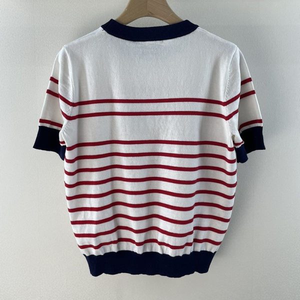 【日本未発売】グッチ ストライプ コットン 半袖 Tシャツ スーパーコピー guw08454 - 画像 (8)