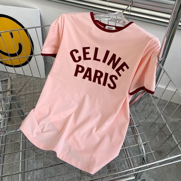 大人気!!新色★セリーヌ★16刺繍付きTシャツ★コットンジャージー コピー Cel73823 - 画像 (3)