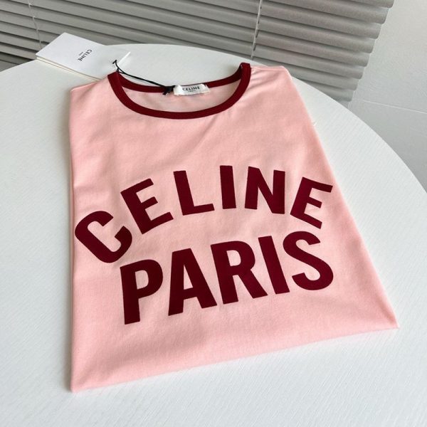大人気!!新色★セリーヌ★16刺繍付きTシャツ★コットンジャージー コピー Cel73823 - 画像 (4)