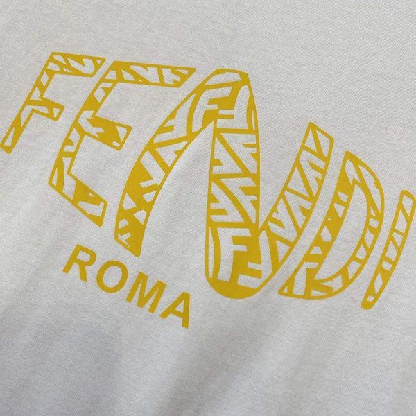 入手困難 フェンディ ROMA ロゴ クルーネック Tシャツ 偽物 feq97004 - 画像 (4)