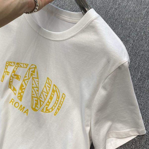 入手困難 フェンディ ROMA ロゴ クルーネック Tシャツ 偽物 feq97004 - 画像 (6)