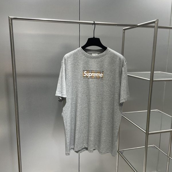 春夏新作 コラボ シュプリーム × バーバリー ボックスロゴTシャツ パロディ Shv76947 - 画像 (5)