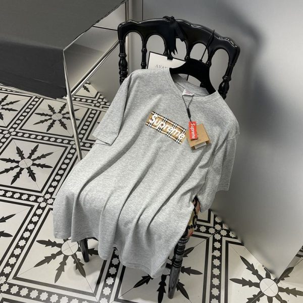 春夏新作 コラボ シュプリーム × バーバリー ボックスロゴTシャツ パロディ Shv76947 - 画像 (8)