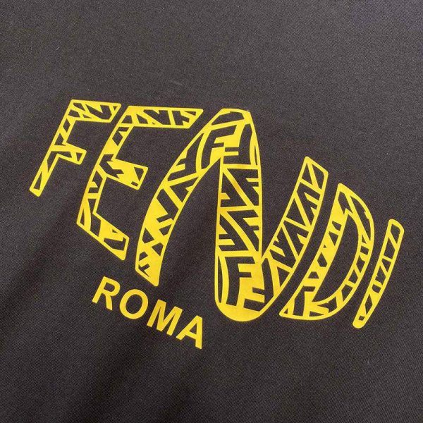最安値挑戦 フェンディ ROMA ロゴ クルーネック Tシャツ コピー fem68708 - 画像 (3)