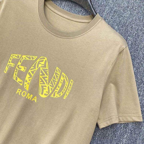 稀少 フェンディ ROMA ロゴ クルーネック 偽物 Tシャツ fez50771 - 画像 (2)