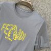 《大人気》フェンディ ROMA ロゴ クルーネック コピー Tシャツ fel93787 - 画像 (2)
