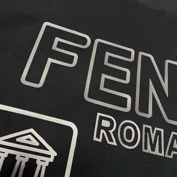 【日本未発売】フェンディ ROMA ロゴ クルーネック 偽物Tシャツ fej27890 - 画像 (3)