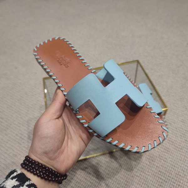 日本未入荷エルメス Oran sandal コピー オラン レザー＆キャンバス サンダル erj95258 - 画像 (4)