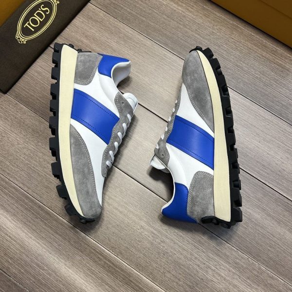 《大人気》TODS スーパーコピー スエード＆ファブリックスニーカー toq41241 - 画像 (4)