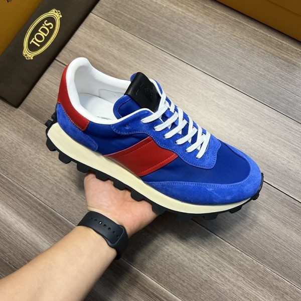 超話題!TODS スエード＆ファブリックスニーカー スーパーコピー tow39343 - 画像 (4)