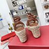 可愛いヴァレンティノ ストラップウェッジサンダル ラフィア ピンク 偽物 outlet Vuo16756 - 画像 (5)