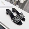 ☆超人気☆ディオール お洒落な 偽物 ☆ヒールスリッパ☆ サンダル モダン 4㎝ dey67755 - 画像 (4)