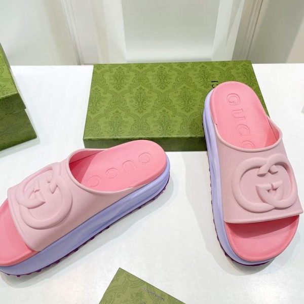 ♡足元上品に♪グッチ GG マフィン厚底サンダル 偽物 入手困難 gup53923 - 画像 (3)