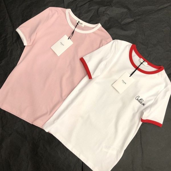 22SS限定 セリーヌ Tシャツ スーパーコピー コットンジャージー 2色 Ceq61358 - 画像 (2)