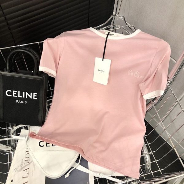 22SS限定 セリーヌ Tシャツ スーパーコピー コットンジャージー 2色 Ceq61358 - 画像 (6)