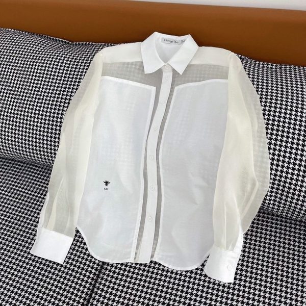 【日本未発売】ディオール ブラウス シャツ シルク オーガンジー スーパーコピー ded62142 - 画像 (2)