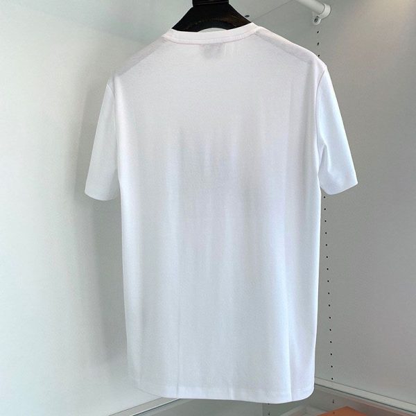追跡付き発送【エルメス】レザーパッチロゴ コットン Tシャツ 偽物 erc28435 - 画像 (2)