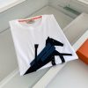 追跡付き発送【エルメス】レザーパッチロゴ コットン Tシャツ 偽物 erc28435 - 画像 (5)
