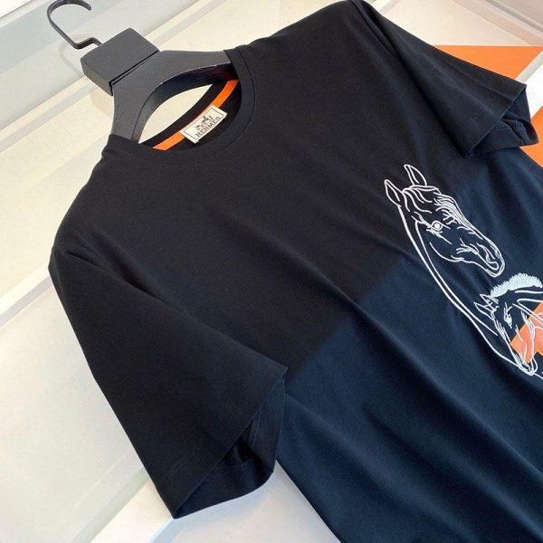 日本未入荷【エルメス】半袖 Tシャツ スーパーコピー コットン 100% erm67946 - 画像 (2)