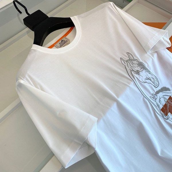 目を惹くカラー【エルメス】半袖 Tシャツ スーパーコピー コットン 100% ern02368 - 画像 (3)