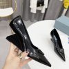 希少色 早い者勝ち♡プラダ トライアングルロゴ パンプス コピー  多色 pug46381 - 画像 (6)