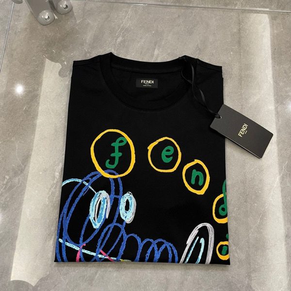 春夏新作 フェンディ◆クルーネックロゴジャージーTシャツ スーパーコピー few05695 - 画像 (3)