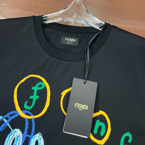 春夏新作 フェンディ◆クルーネックロゴジャージーTシャツ スーパーコピー few05695 - 画像 (5)