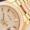 送料込 ロレックス デイトジャスト 偽物 全面ダイヤ 36mm roj94099 - 画像 (3)