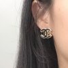 稀少 シャネル☆ CCロゴ ピアス 偽物 ブラック レジン & メタル shs55749 - 画像 (5)