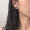 稀少 シャネル☆ CCロゴ ピアス 偽物 ブラック レジン & メタル shs55749 - 画像 (6)