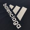コラボ★バレンシアガ×アディダス Tシャツ コピーオーバーサイズ baj80008 - 画像 (4)