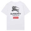 【日本未発売】コラボ シュプリーム × バーバリー ボックス ロゴ Tシャツ 偽物 2色 Bad48161 - 画像 (7)