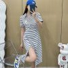 超希少！セリーヌ ストライプ スリット バンドドレス コピー 2色 Cey65944 - 画像 (3)