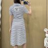 超希少！セリーヌ ストライプ スリット バンドドレス コピー 2色 Cey65944 - 画像 (5)