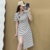 超希少！セリーヌ ストライプ スリット バンドドレス コピー 2色 Cey65944 - 画像 (6)
