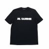 稀少ジルサンダー 偽物 ロゴプリント入りコットンジャージーTシャツ ブラック Jit98237 - 画像 (3)