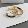 世界中で大人気♪ディオール"ディオール Code"メタル&ラッカー バングル Gold del25178 - 画像 (2)