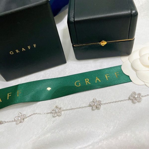 定番 グラフ GRAFF ワイルドフラワー パヴェダイヤモンド ブレスレット 偽物 RGB515 - 画像 (7)