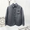 累積売上総額第１位！プラダ 偽物☆シャツ デニム トライアングルロゴ パッチポケット puh07978 - 画像 (4)