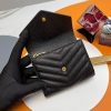 稀少 サンローラン モノグラム 三つ折り財布 偽物 ゴールド金具 Sal15420 - 画像 (6)